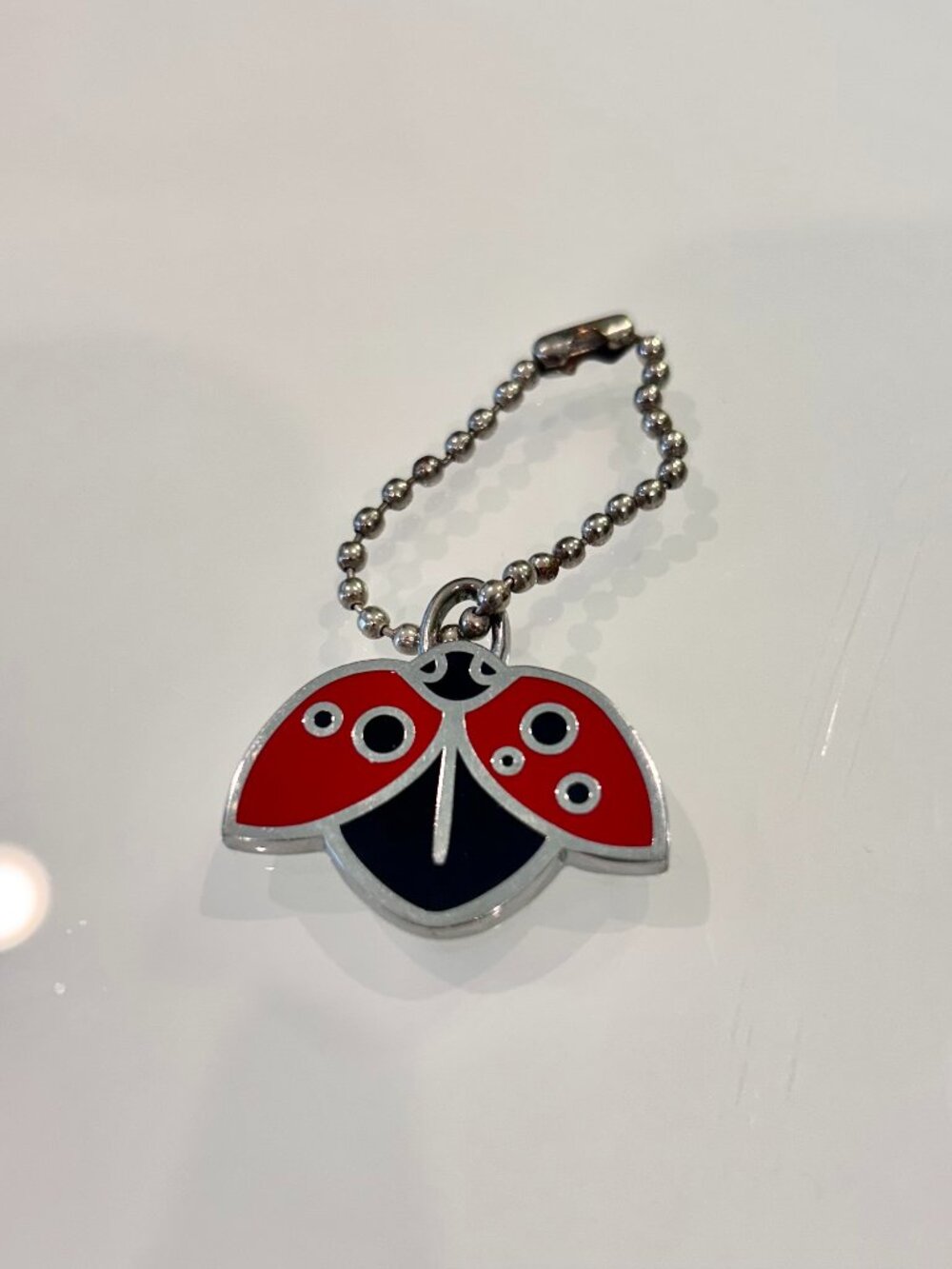 COACH Vintage Y2K LADYBUG PURSE CHARM silver/enamel